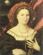 Lorenzo Lotto portrait of lucina brembati oil painting